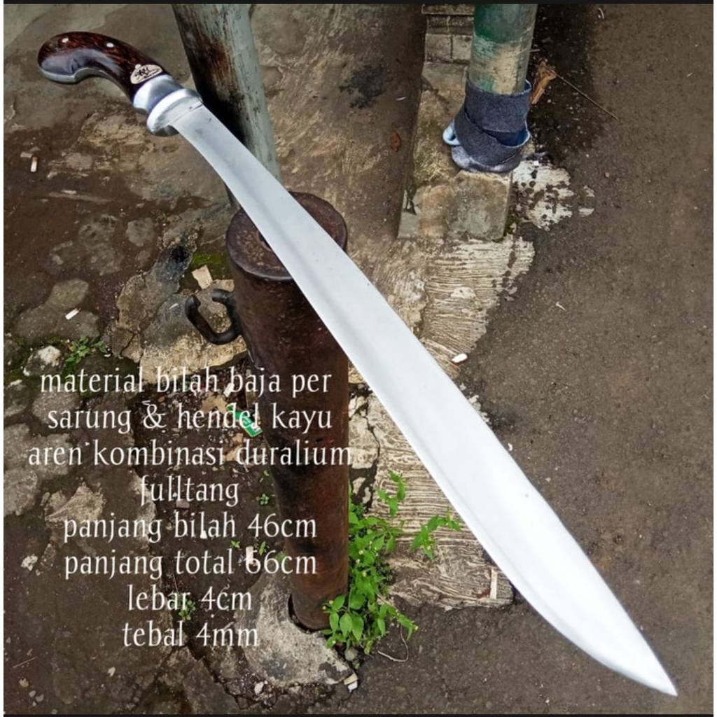 PROMO 2025 TERLARIS Golok baja putih asli dural aren ukuran panjang