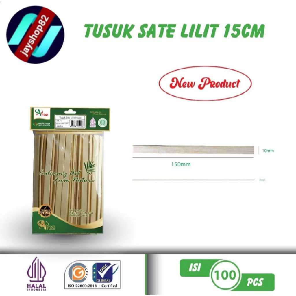tusuk sate lilit isi 100pcs/ tusuk sate bambu / tusuk sate bali /tusuk sate gepeng /tusuk sate pipih