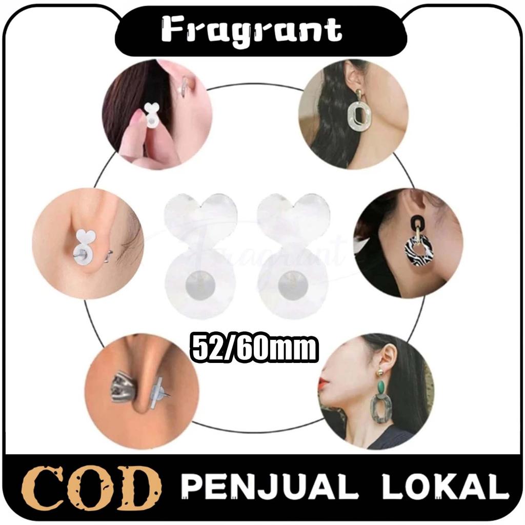 12pcs Premium Pantat Anting Silikon Stopper Penutup/ Penahan/ Bantalan Anting Tusuk