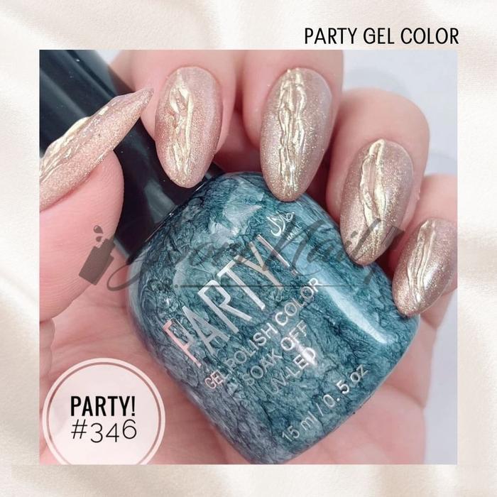 PARTY kutek gel halal (273-322) glitter series halal uv led nail polish 15ml gel party halal - 273