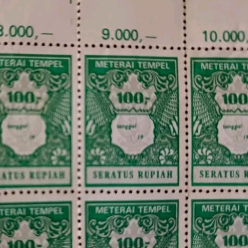 MATERAI KUNO 100 RUPIAH TAHUN 1981-1985 ORIGINAL GRESS/BARU