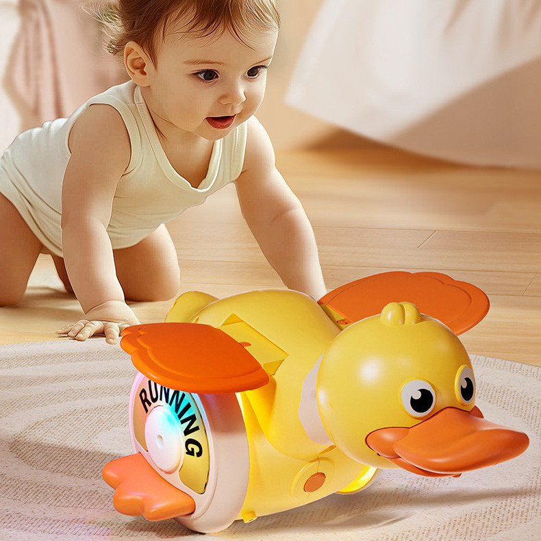 Balita Bayi Anak Merangkak Musik Suara Bebek Boneka Edukasi Putar