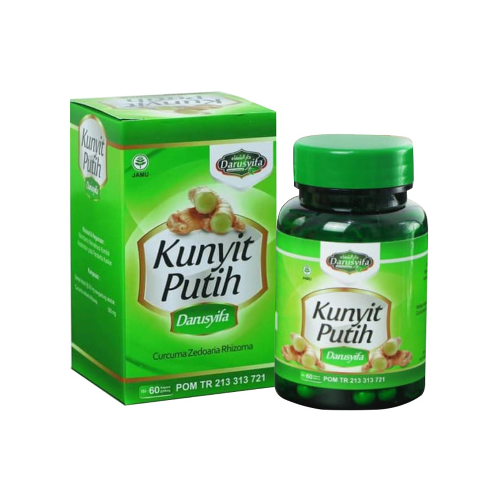 Kunyit Putih Kapsul Herbal Darusyifa Original Asli BPOM 60 Kapsul | Ekstrak Kunyit Putih Kunir Putih