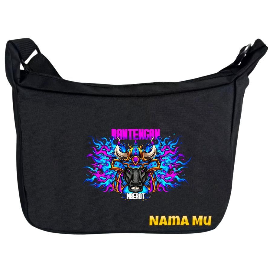 Tas Selempang Distro BANTENGAN MBEROT GANK JARANAN MALANG, Custom Nama, Import, Anti Air, Keren, Kek