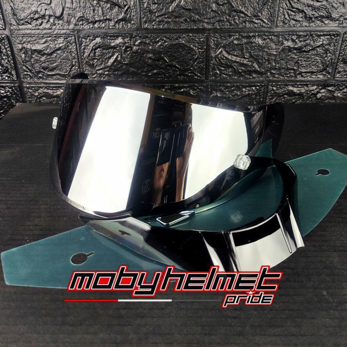 Paket Ganteng - Flat Visor KYT Iridium Falcon FR/ Vendetta 2 - Spoiler - Blue