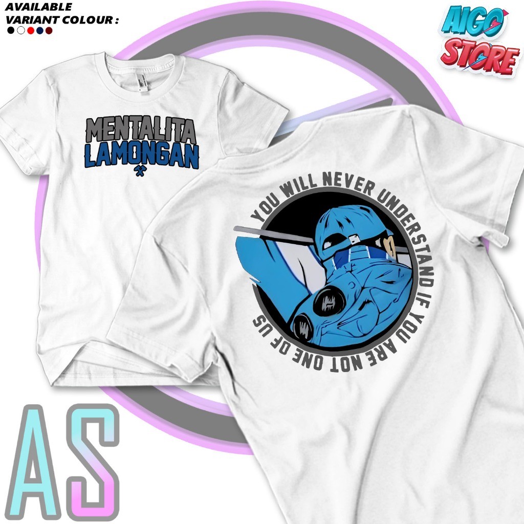Kaos Distro PERSELA LAMONGAN MENTALITA LAMONGAN bahan cotton 30s