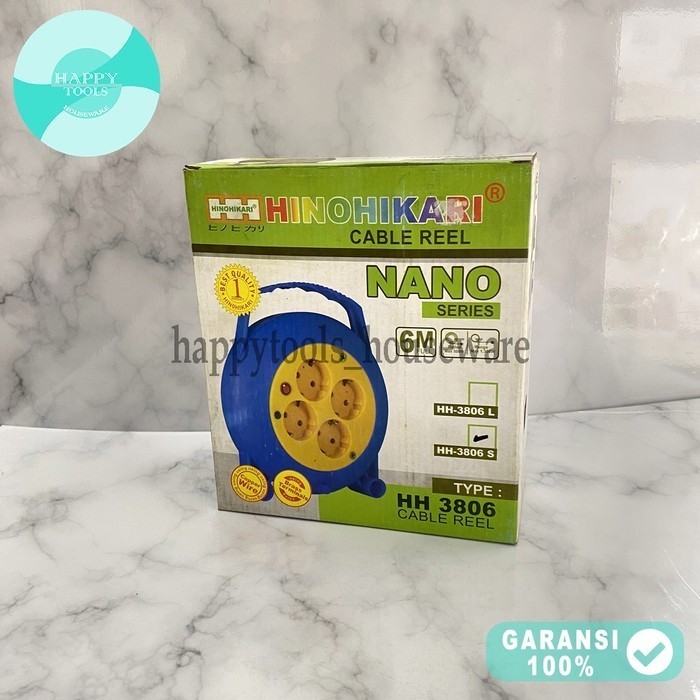 HAPPYTOOLS KABEL COK/COLOKAN/KABEL ROLL HINOHIKARI 6M + SWITCH HH-3806
