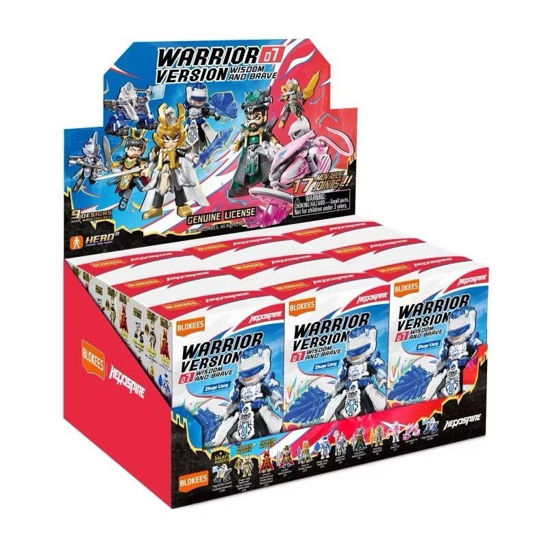 CFC Blokees Herospire Warrior Version 07 Wisdom and Brave Mini Figure Building Blocks Mainan Robot H