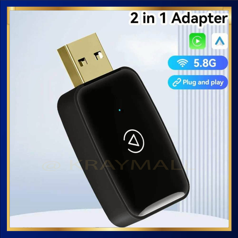 Wireless CarPlay Adapter USB Dongle Android Auto Bluetooth 5.0 - PS-U2