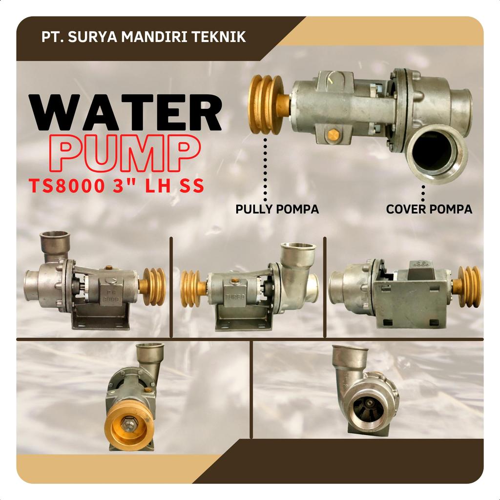 POMPA TS8000 / PC8000 3" RH/LH STAINLESS TURBO
