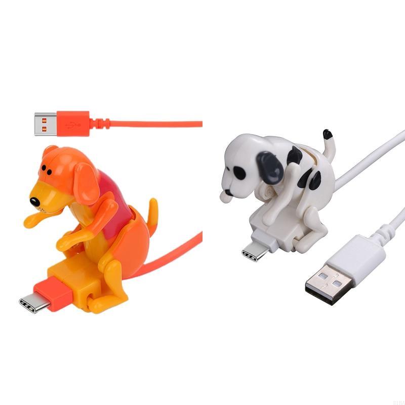 Funny for Touch Dog Phone Charger Cable for Type-C Moving Stray Dog Fast Charging USB C Cable with f