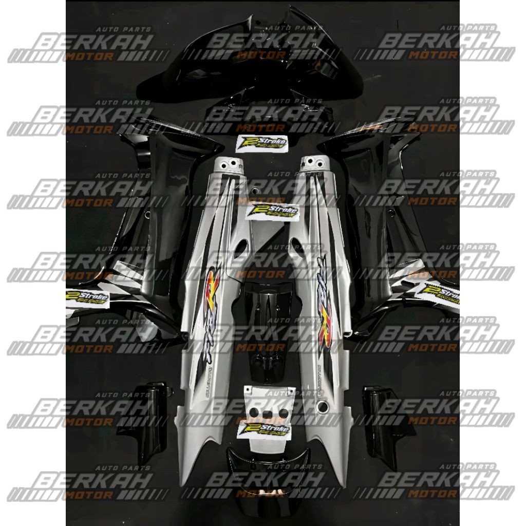 Cover Body Fizr Full Set Halus Body Fizr Millennium Hitam Silver Halus Yamaha Fizr F1zr