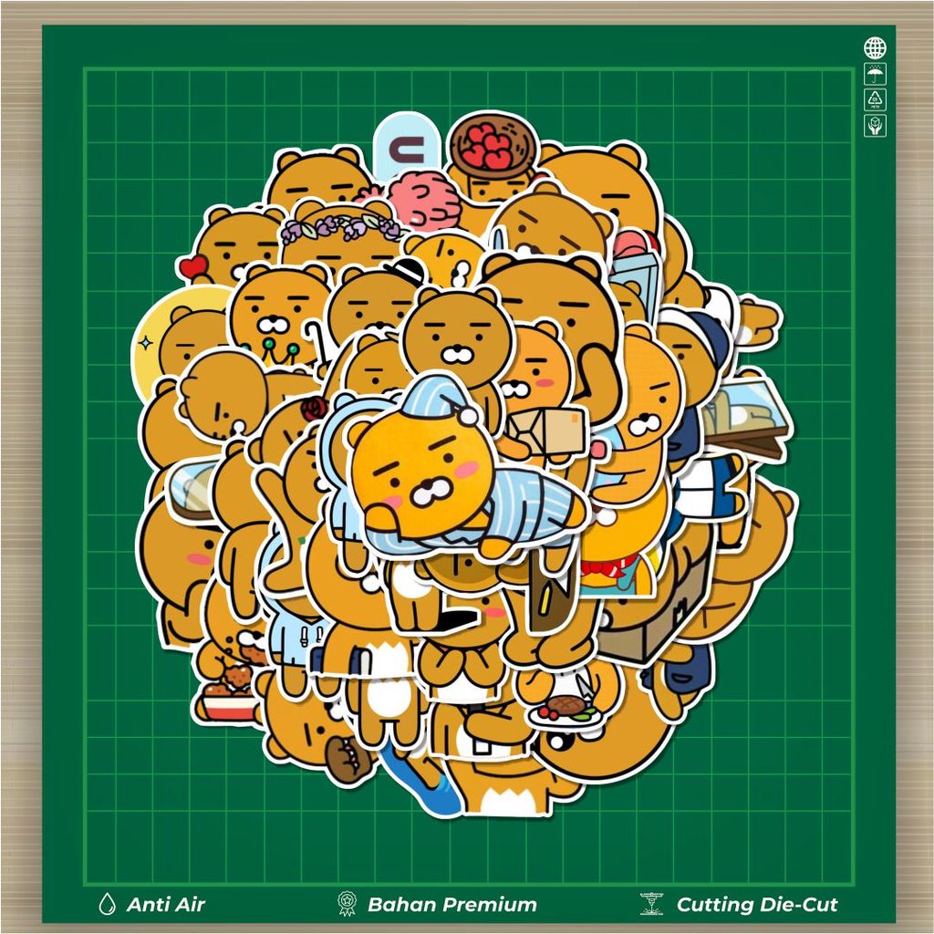 HOT 50 PCS Stiker RYAN KAKAO FRIENDS CARTOON Stiker Fashion Cars Decal Dingin Kartu Album Custom Vin