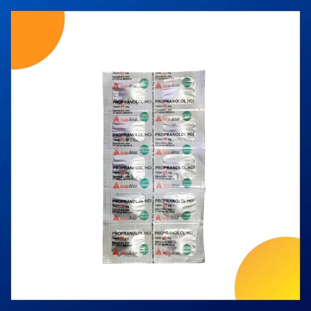 PROPRANOLOL GENERIK DEXA 40 MG 1 STRIP @ 10 TABLET