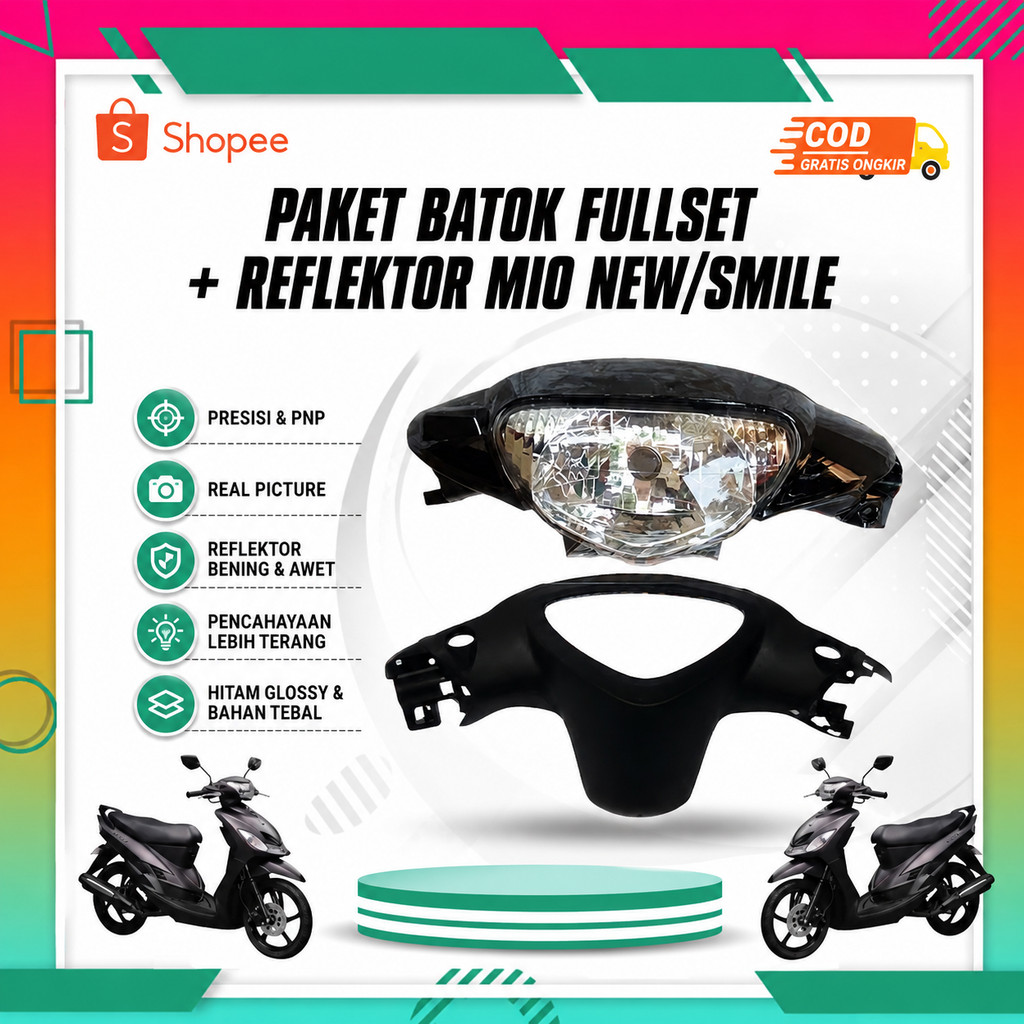 Batok Mio Smile / Reflektor Mio Smile / Batok Mio Smile Full Set