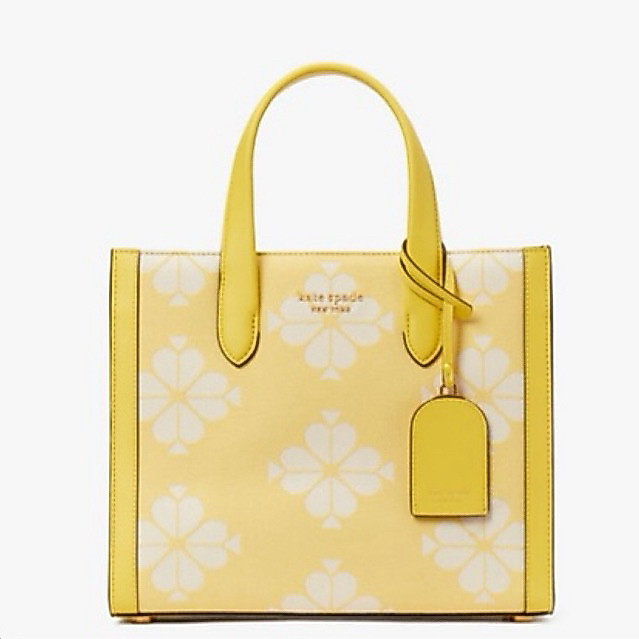 kate spade flower jacquard yellow bag