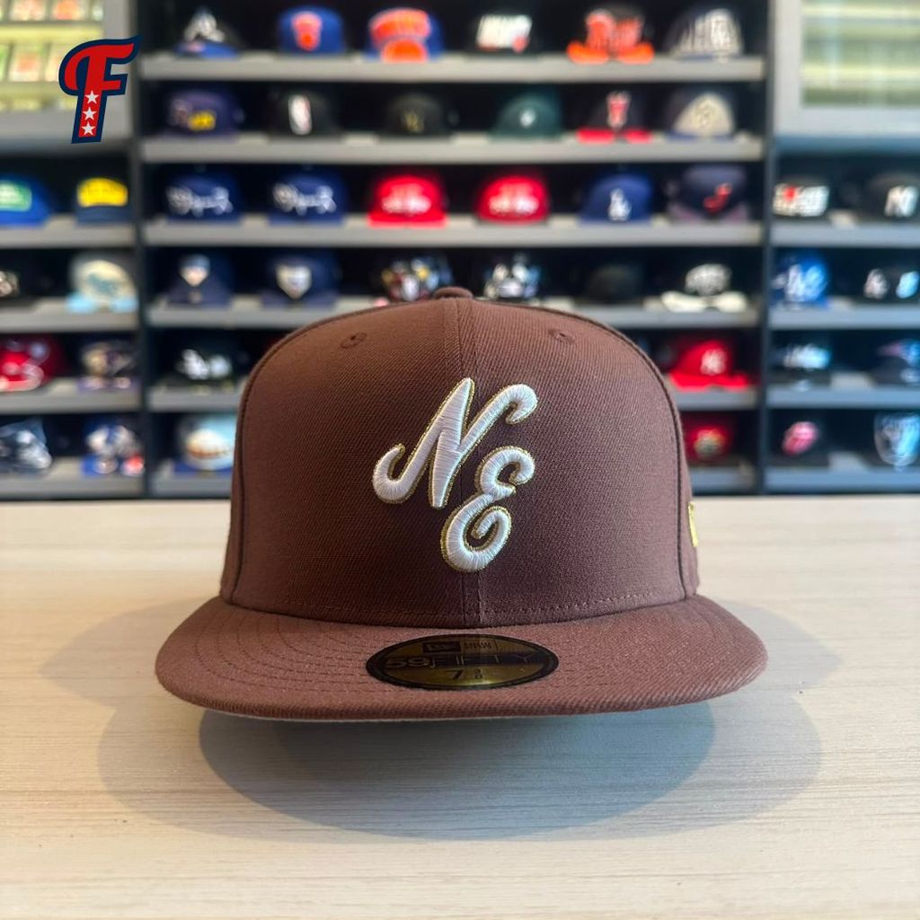 Topi New Era 70th Anniversary 59FIFTY Brown Fitted Hat Original