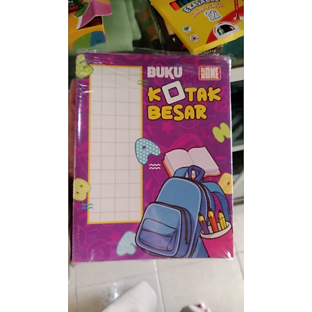 Buku Tulis Kotak Besar / Buku Kotak Belajar Menulis Huruf Anak TK SD & Mandarin