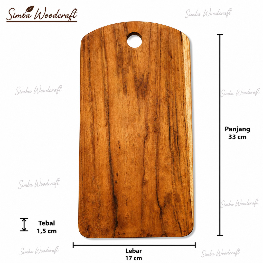 Talenan Kayu Jati 33x17 cm Teak Wood Cutting Board Bukan Jati Belanda / Talenan Kayu Jati / Talenan 