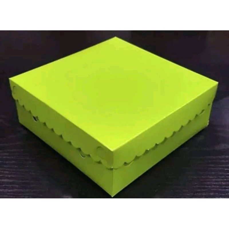 [STOK BARU] Dus Nasi Uk.18x18 dan 20x20 Warna Hijau Polos / Dus Nasi Warna Hijau Stabilo / Tosca isi
