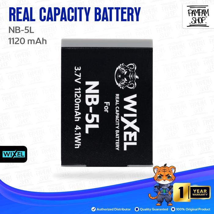 WIXEL Baterai Kamera NB-5L Compatible for Can PowerShot Digital IXUS 800 IS / 850 IS / 900 TI / 90 /