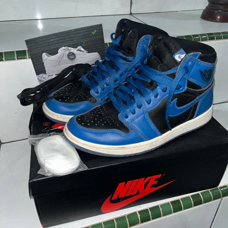 nike air jordan 1 retro high og blue original second preloved
