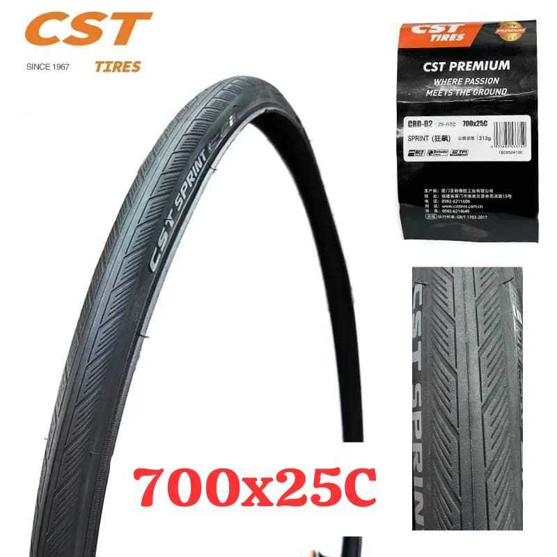 Foto Ban Luar CST Sprint 700x25C Non Foldable Sepeda Roadbike RB 700c x 25C Sprint Hurricane