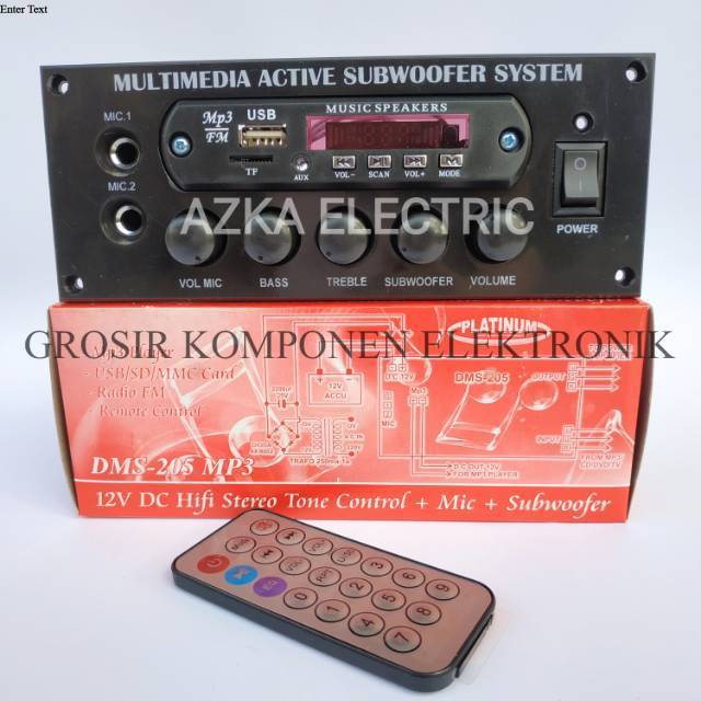 Kit Tone Control Stereo Plus MP3 Bluetooth DMS-205