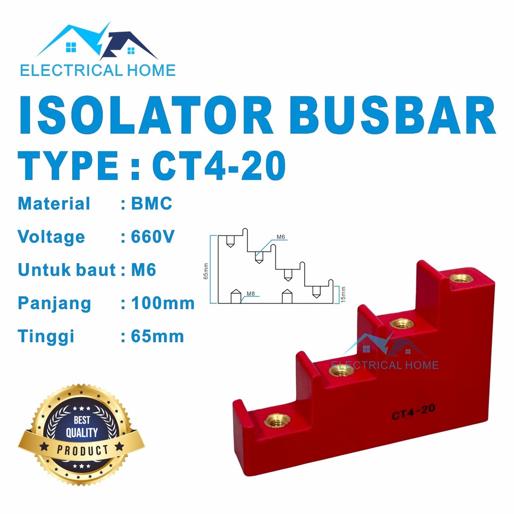 STEP ISOLATOR BUSBAR SUPPORT / ISOLATOR BUSBAR TANGGA MERAH CT4-20