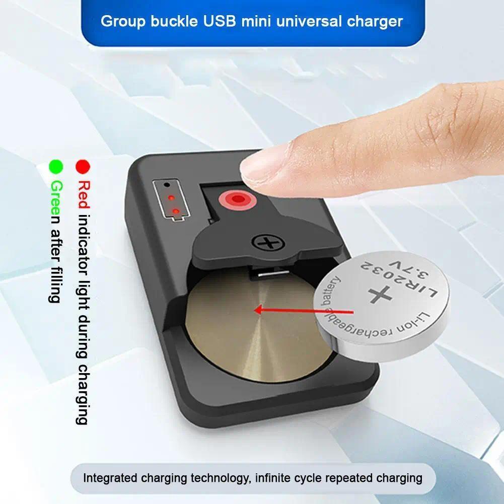 Type-C Li-Ion Coin Button Cells Charger 4.2V Lithium Rechargeable Coin Cells Battery Charger For LIR