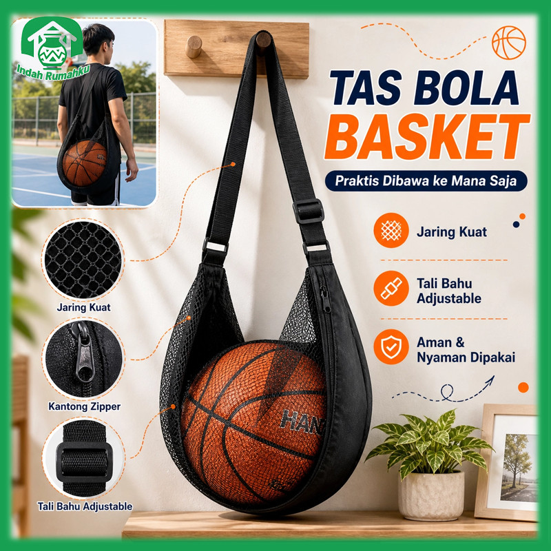 Tas Bola Selempang Tas Sepak Bola Tas Basket Tas Jaring Voli Tas Bola Cowok Keren Olahraga Serut Sel