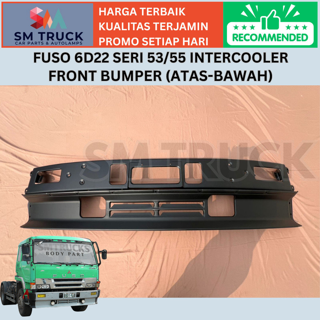 (KOMPLIT) BUMPER BEMPER PALANG DEPAN FUSO 6D22 8DC INTERCOOLER BUILTUP ATAS+BAWAH