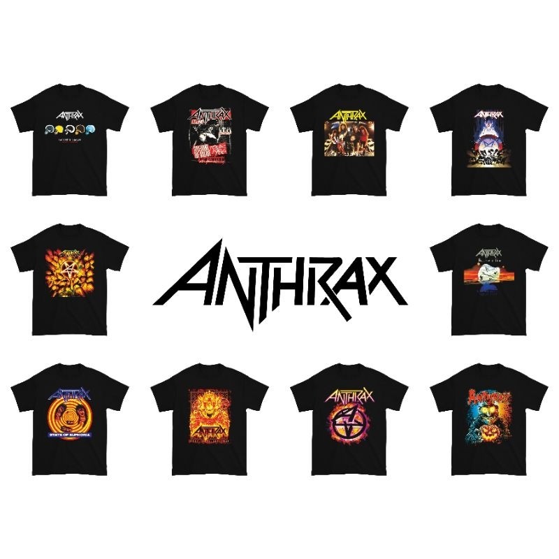 Kaos Anthrax Band Music Vintage / Baju Anthrax Band Musik / T-Shirt Vintage Band | Kaos Pria dan Wan