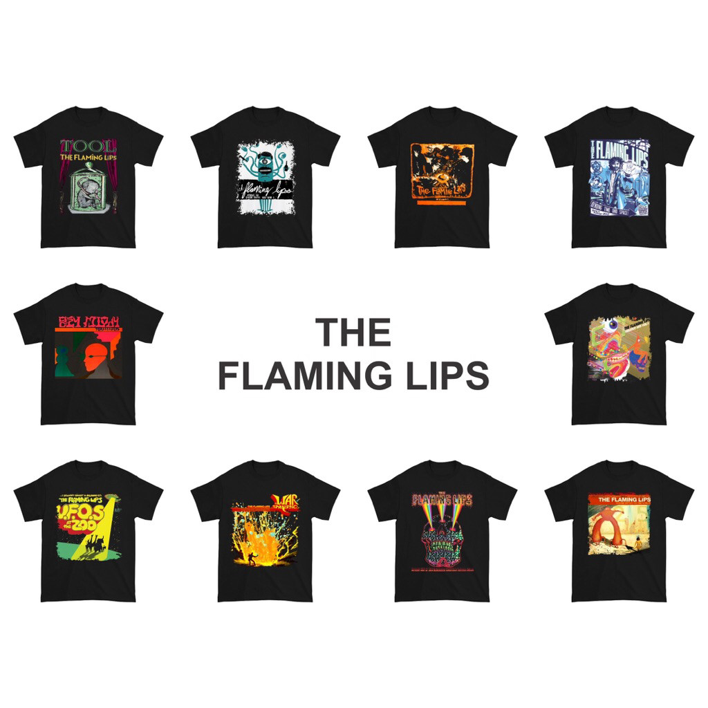 Kaos Flaming Lips Band Music | Baju Flaming Lips Band Musik | T-Shirt Vintage Band | Kaos Pria dan W