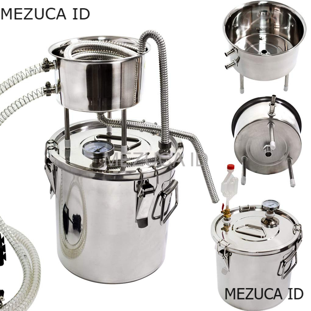 55L Stainless Steel 304 Distiller Alkohol Distiller Alat Pembuat Anggur Penyuling Minyak Esensial Te