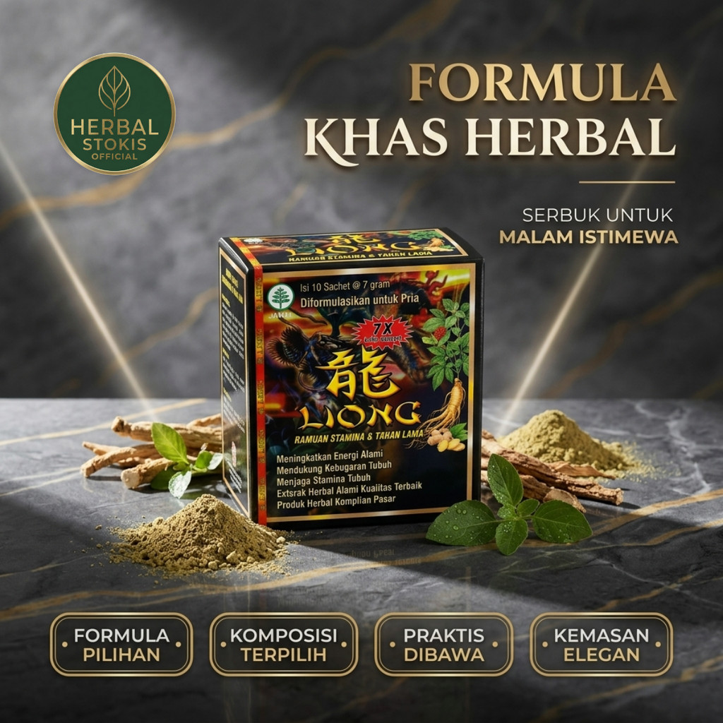 LIONG Serbuk Jamu Premium Herbal 10 Sachet – Racikan Herbal Pilihan Berkelas
