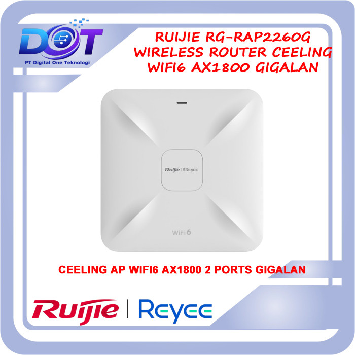 RUIJIE RG RAP 2260G Ceiling Wireless AP Ruijie Reyee RG-RAP2260 G WIFI6 AX1800 2 Lan Port GIGABIT