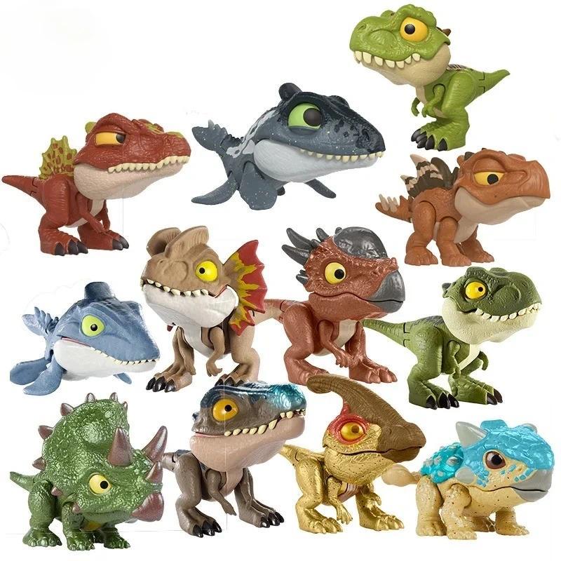 al Mattel Jurassic World Mini nosaurs Snap Squad Finger Model Joints Move T-rex Toys for Boys Action