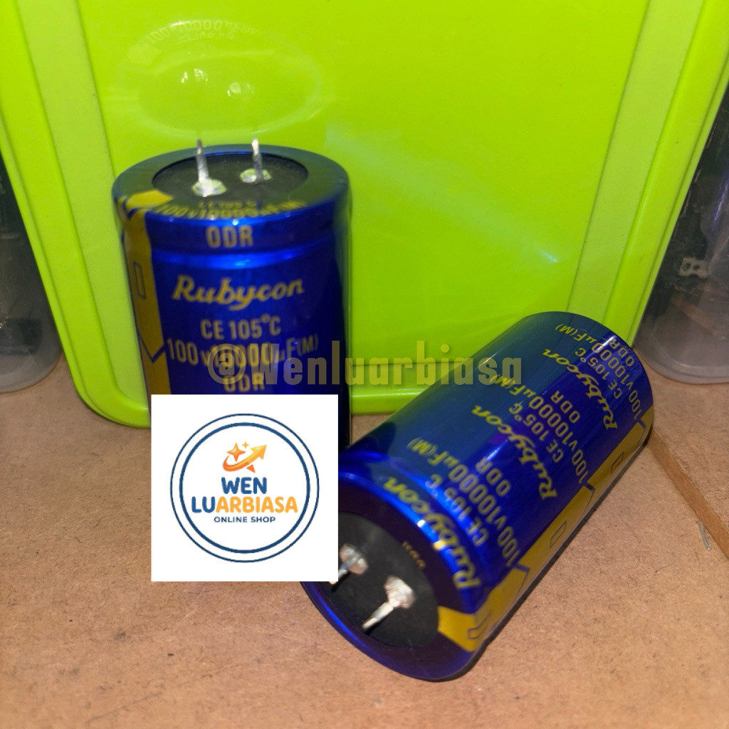 Elco 10000uf 100v Elko 10000 uf 100 volt Rubycon Biru