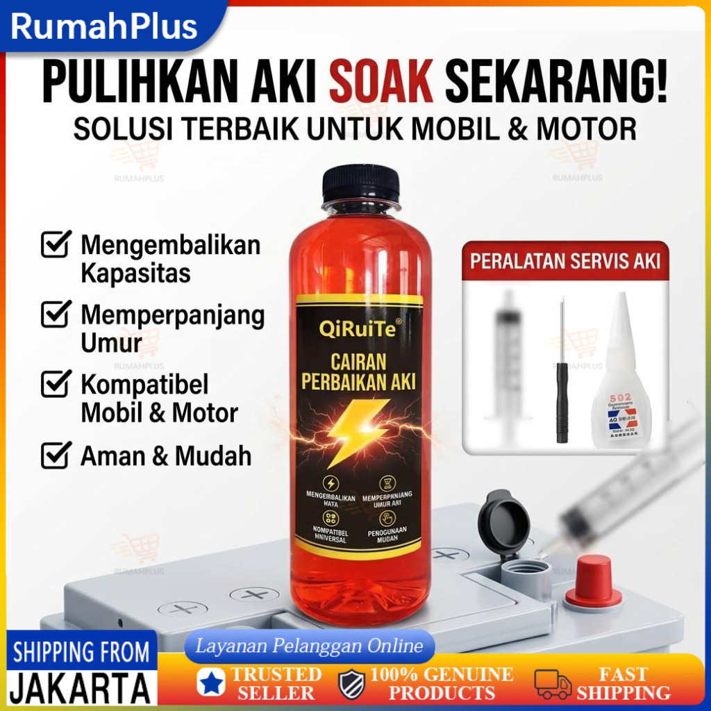 500ml Baterai Aki motor Air Cairan Aki kering cairan aki perbaikan aki jual cairan elektrolit aki ke