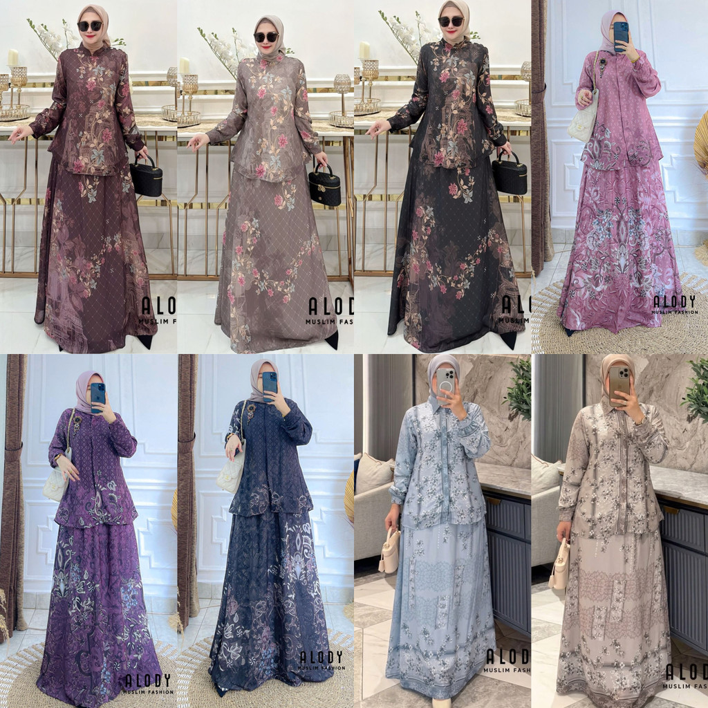 DEVINA SET (ATASAN DAN ROK) by HMF LUXURY SET MUSLIM ADA SIZE JUMBO