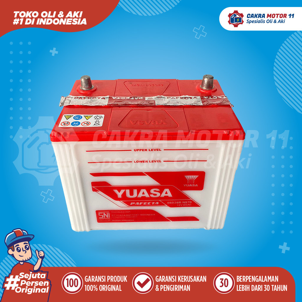 Yuasa Ns70/80d26r/95d26r Aki Mobil