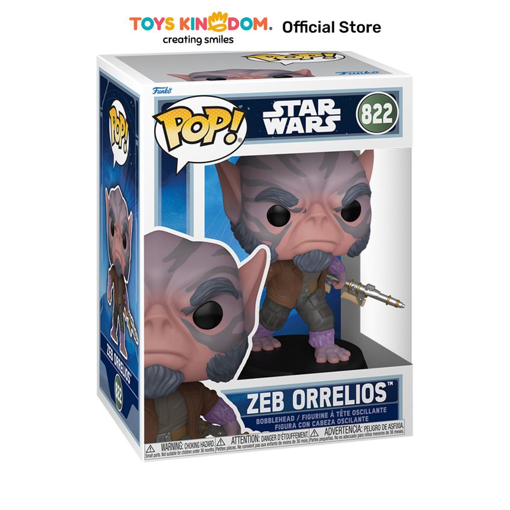 Toys Kingdom Funko Pop Figure Star Wars Zeb Orrelios Bobblehead & Bo-Rifle 90450 - Mix Figur Miniatu
