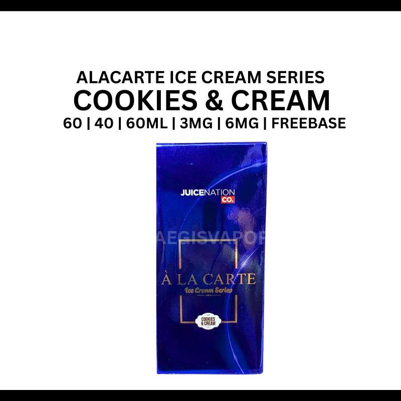 Alacarte Ice Cream Cookies and Cream 60ml Freebase
