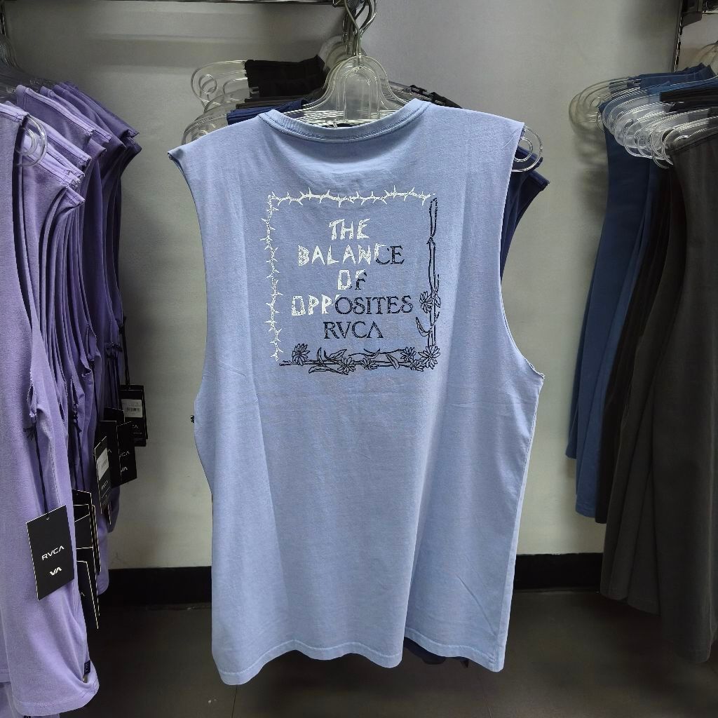 Kaos Singlet RVCA Thorn Muscle ID Blue Original