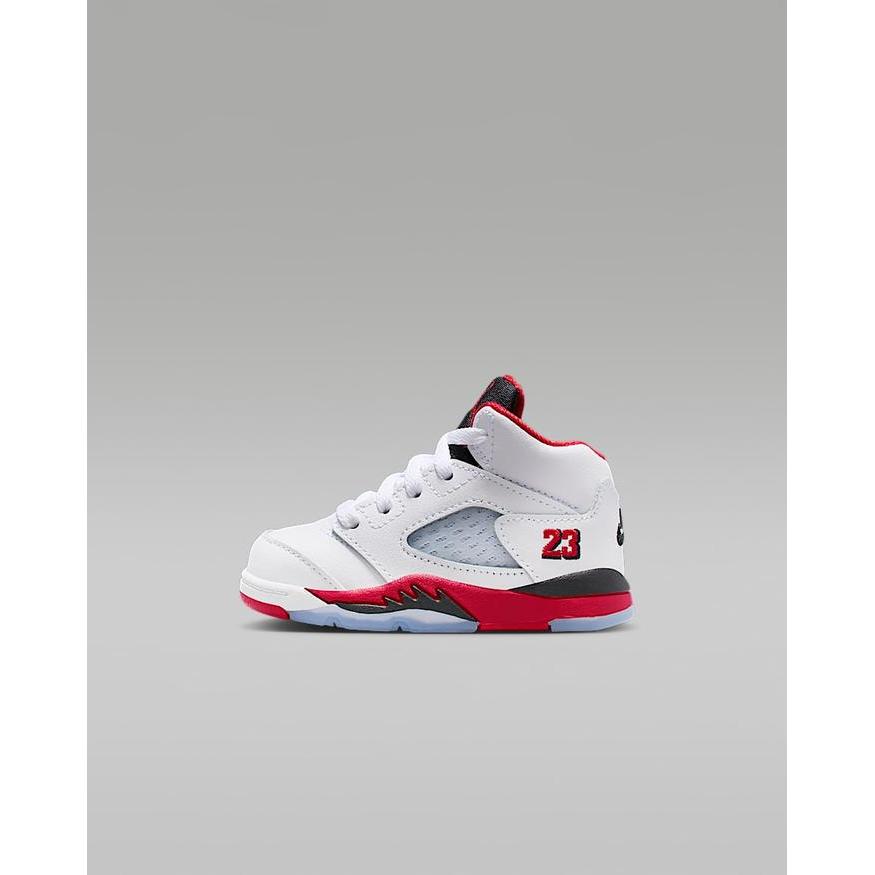 Sepatu Air Jordan 5 retro td fire red black tongue hq7981-101 - US 6/22