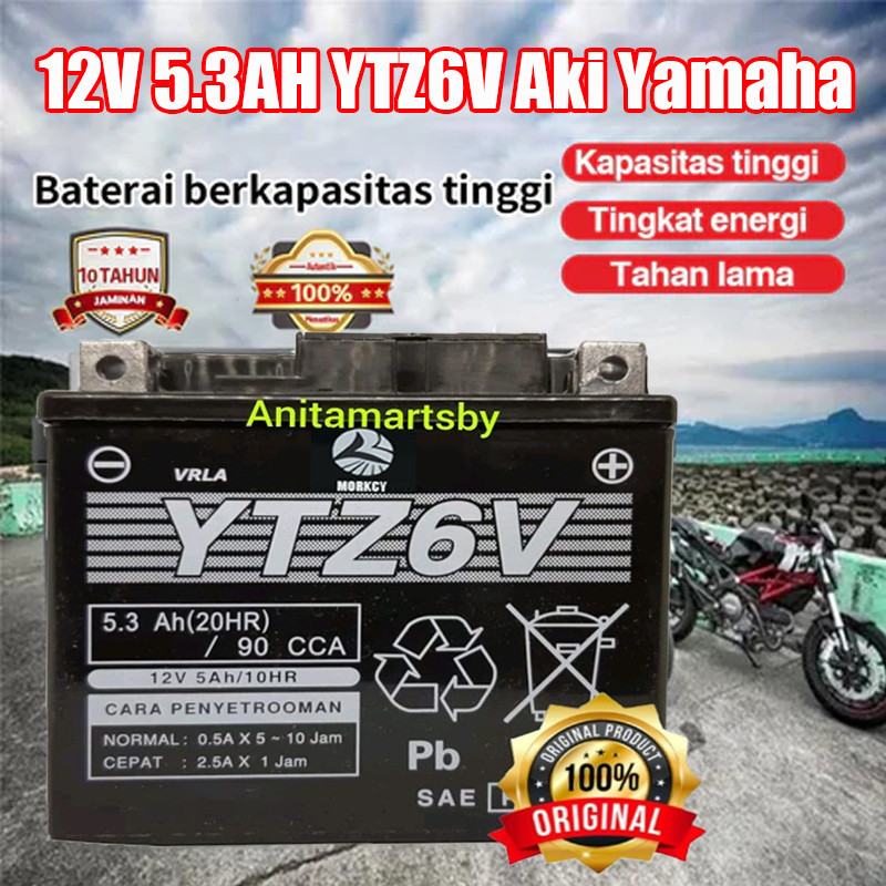 Yuasa Aki Motor YTZ6-V MF 100% ORIGINAL YUASA YTZ6V ACCU KERING MOTOR SATRIA FU SATRIA 150 SATRIA IN