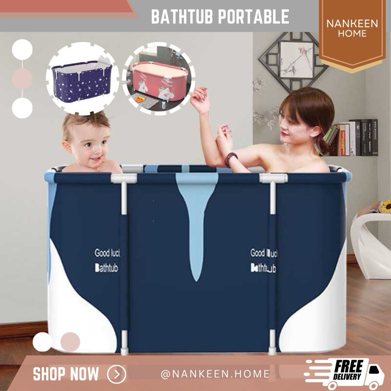 nankeen - Bathtub Portable/Kolam lipat SPA/Bathtub Lipat/Bak Mandi Portable/Portable Adult Folding B