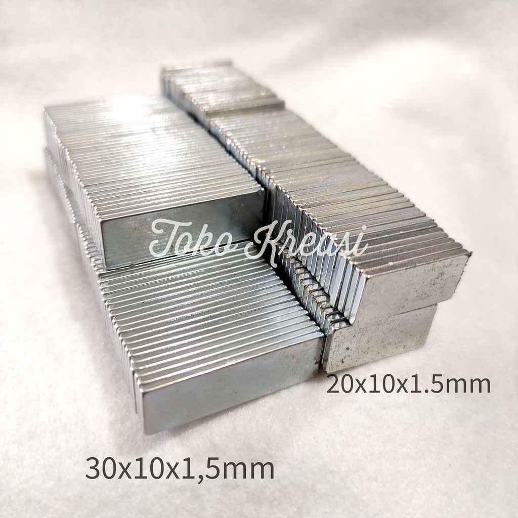 Magnet neodymium / magnet kuat (strong magnet) / magnet putih / persegi serbaguna perak