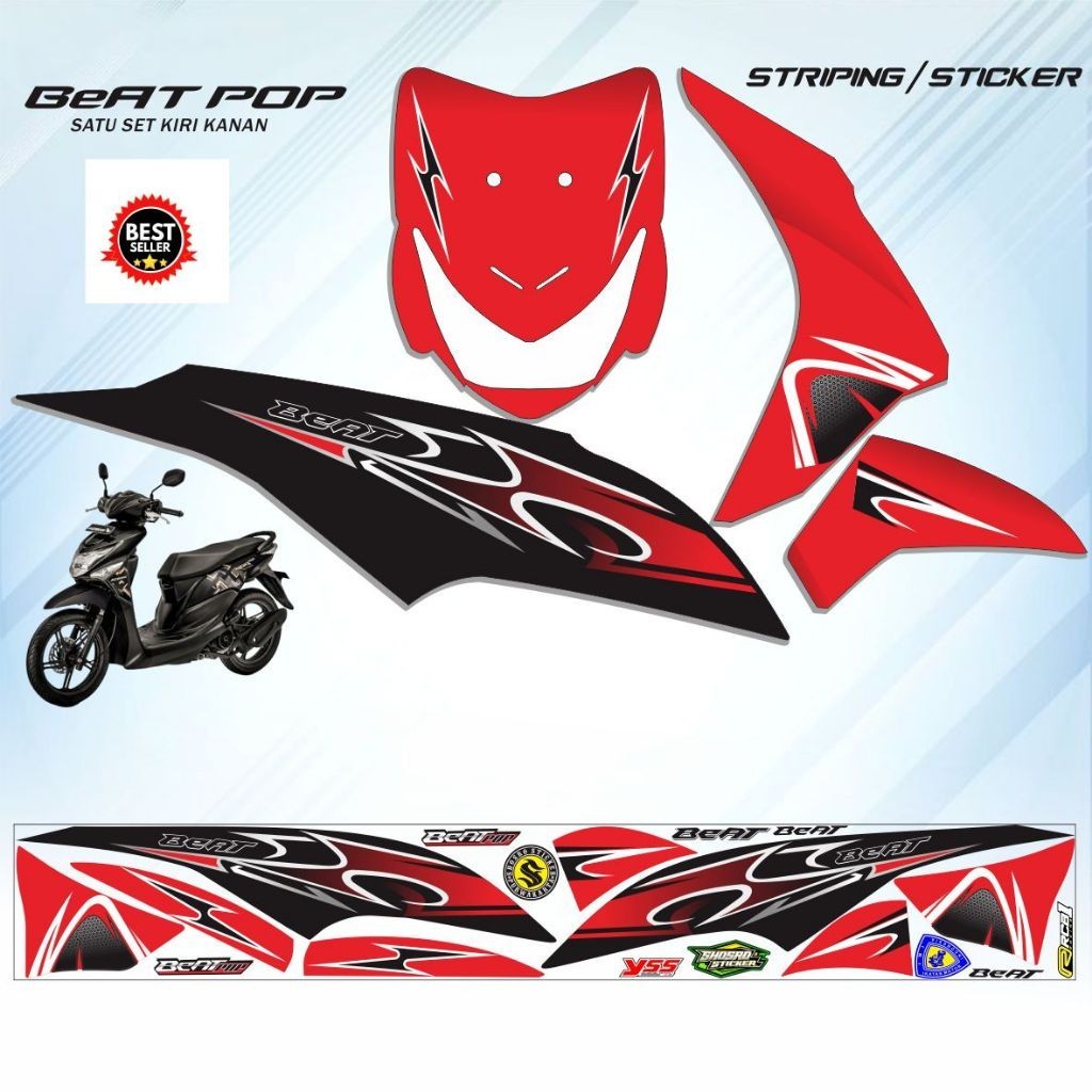 COD / COD / STRIPING BEAT POP VARIASI STIKER / BEAT POP STRIPING VARIASI STRIPING
